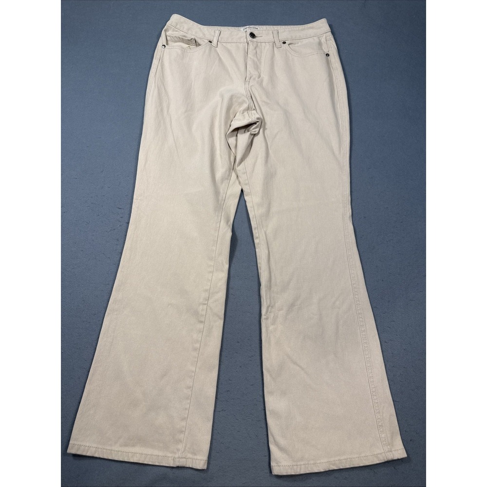 JEANS COLDWATER CREEK TAN Denim Jeans 16 Slim Leg Cotton/Spandex natural fit
